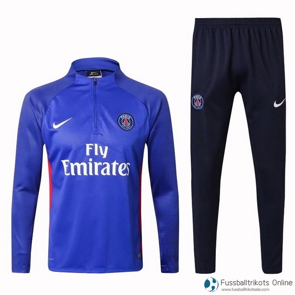 Paris Saint Germain Trainingsanzug 2017/18 Blau Rote Weiß Fussballtrikots Günstig